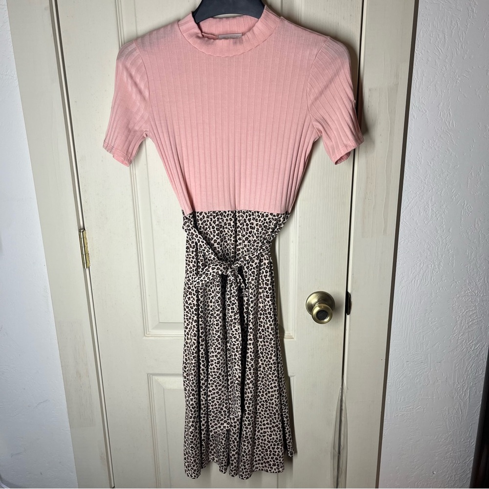 Boutique Cheetah/Leopard and Pink Dress